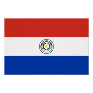 Poster Drapeau du Paraguay