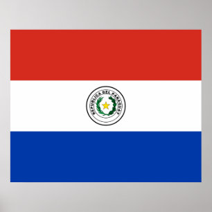 Poster Drapeau du Paraguay