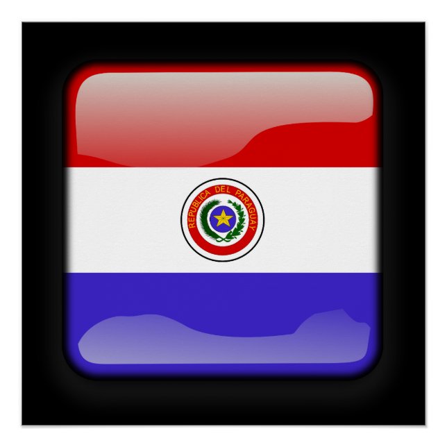 Poster Drapeau du Paraguay (Devant)