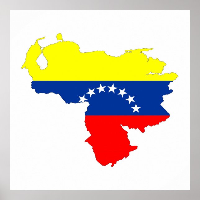 Poster drapeau du pays du venezuela symbole de forme (Devant)