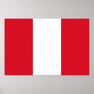Poster Drapeau du Pérou