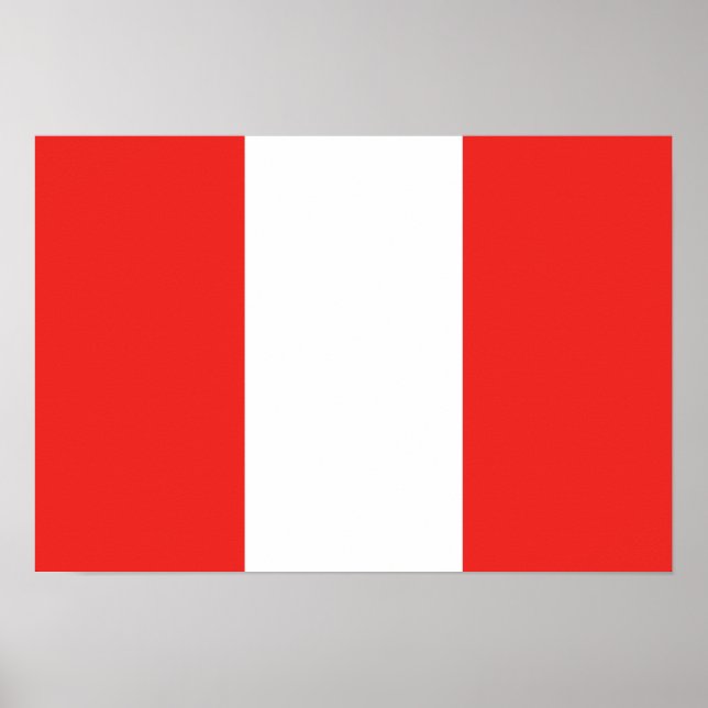 Poster Drapeau du Pérou (Devant)