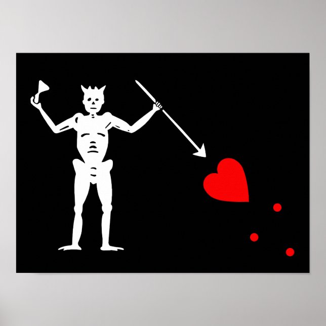 Poster Drapeau du Pirate de Barbe Noire (Devant)