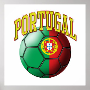 Poster Drapeau du Portugal Soccer Ball