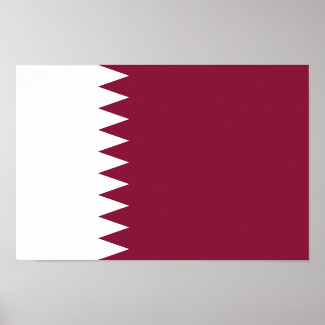 Poster Drapeau du Qatar (Devant)