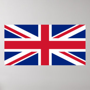 Poster Drapeau du Royaume-Uni Angleterre Union Jack