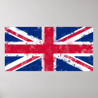 Poster Drapeau du Royaume-Uni ou de l'Union Jack