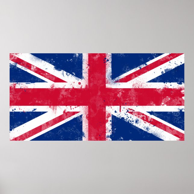 Poster Drapeau du Royaume-Uni ou de l'Union Jack (Devant)