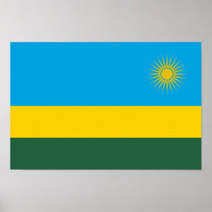 Poster Drapeau du Rwanda