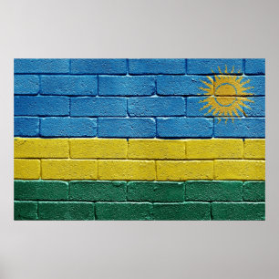 Poster Drapeau du Rwanda