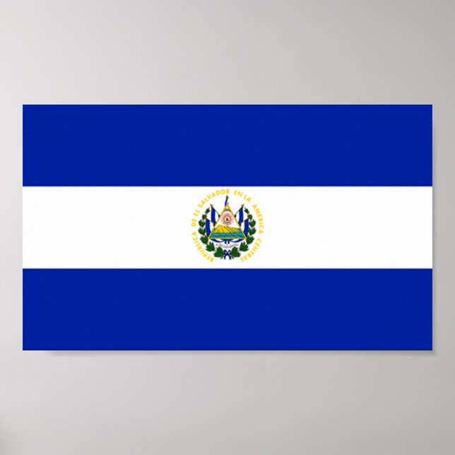 Poster Drapeau du Salvador (Devant)