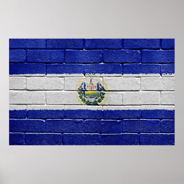 Poster Drapeau du Salvador (Devant)