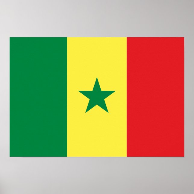 Poster Drapeau du Sénégal (Devant)