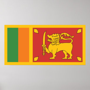 Poster Drapeau du Sri Lanka