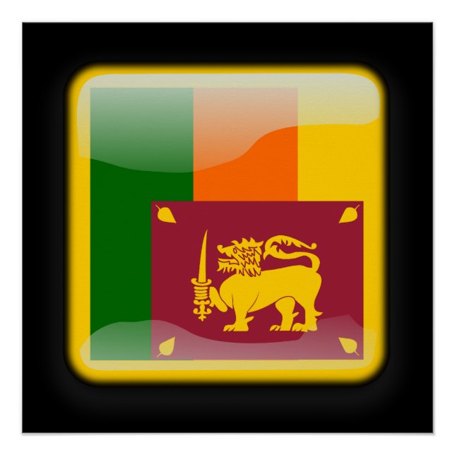 Poster Drapeau du Sri Lanka (Devant)
