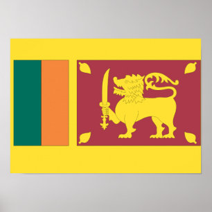 Poster Drapeau du Sri Lanka