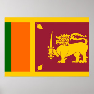 Poster Drapeau du Sri Lanka
