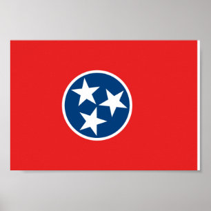 Poster Drapeau du Tennessee