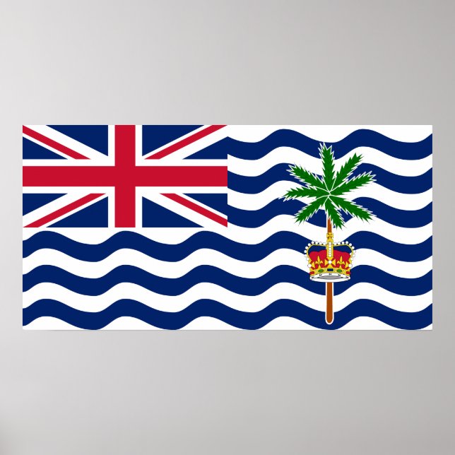 Poster Drapeau du Territoire britannique de l'océan Indie (Devant)