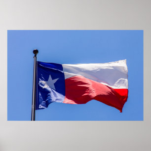 Poster Drapeau du Texas