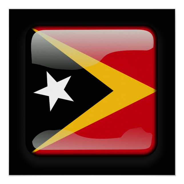 Poster Drapeau du Timor oriental (Devant)