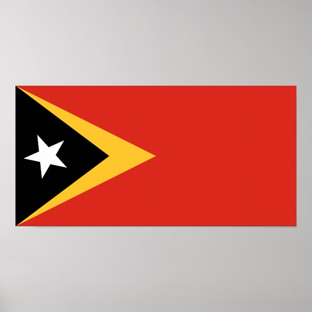 Poster Drapeau du Timor oriental (Devant)