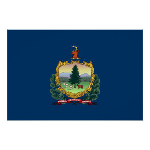 Poster Drapeau du Vermont