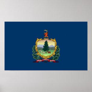 Poster Drapeau du Vermont