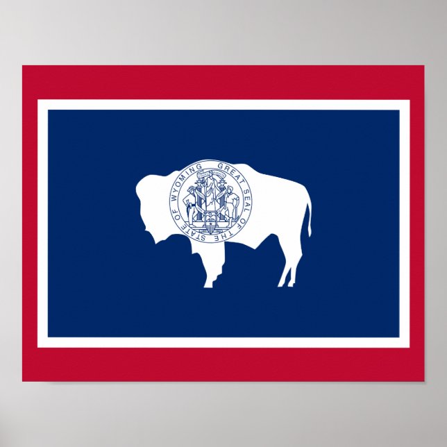 Poster Drapeau du Wyoming (Devant)