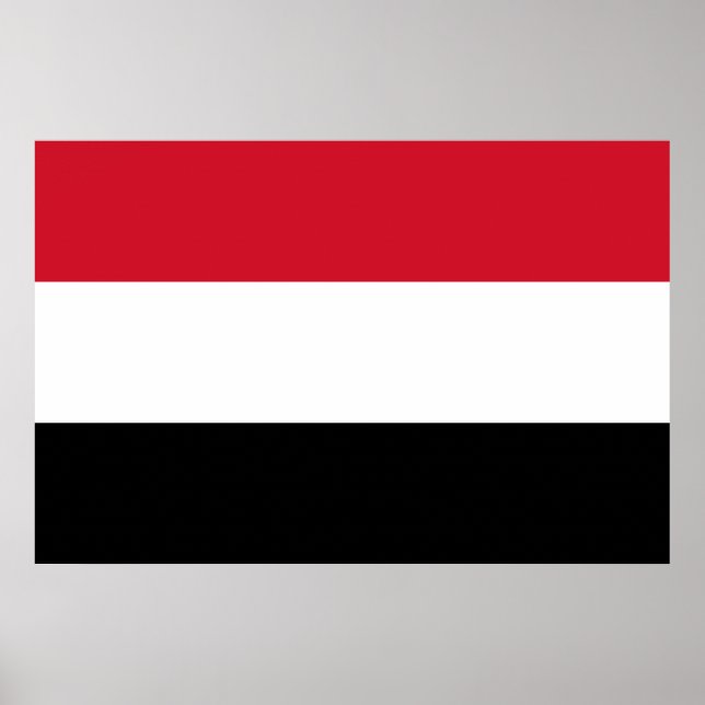 Poster Drapeau du Yémen (Devant)