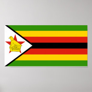 Poster Drapeau du Zimbabwe