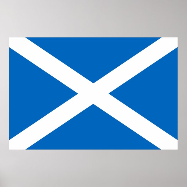 Poster Drapeau écossais Saltire (Devant)