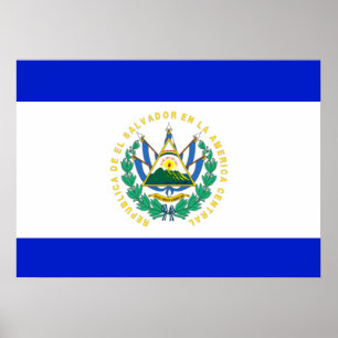 Poster Drapeau El Salvador