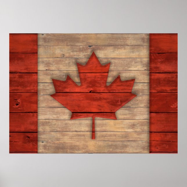 Poster Drapeau en état de détresse au Canada (Devant)