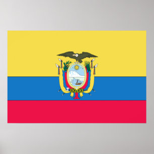 Poster drapeau équatorien