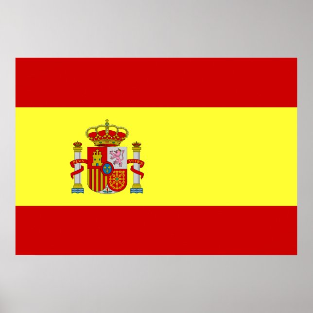 Poster Drapeau Espagne (Devant)