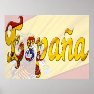 Poster Drapeau espagnol España Banderas