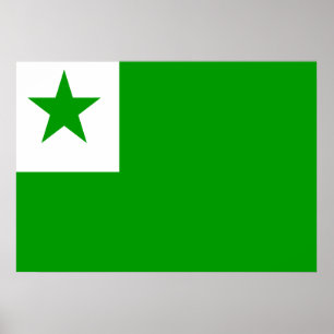 Poster Drapeau espéranto