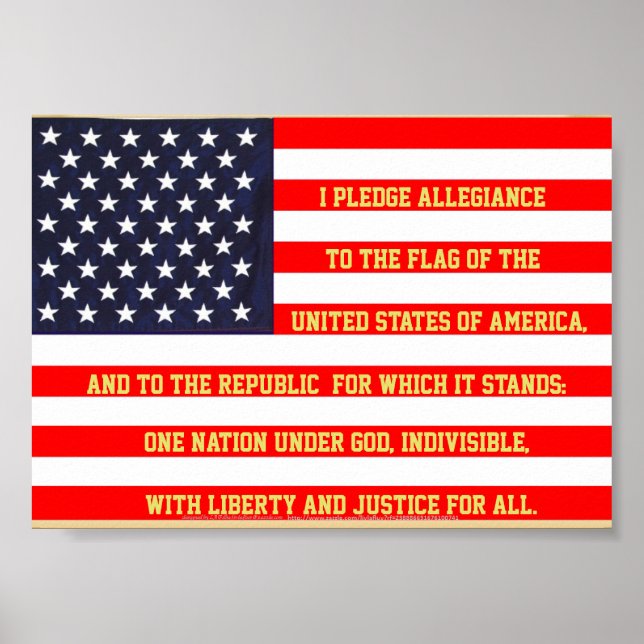 POSTER DRAPEAU ÉTATS-UNIS AVEC MOTS DE PLAISANCE (Devant)