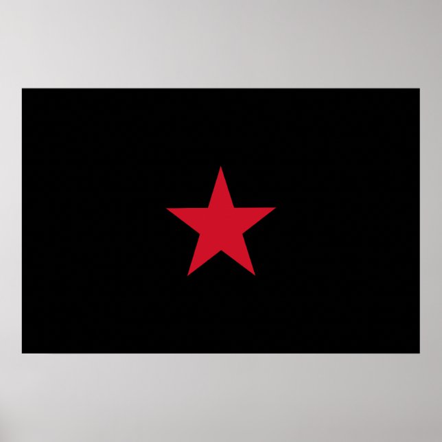 Poster Drapeau Ezln, Colombie (Devant)