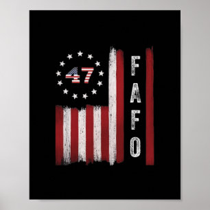 Poster Drapeau Fafo Trump Drôle