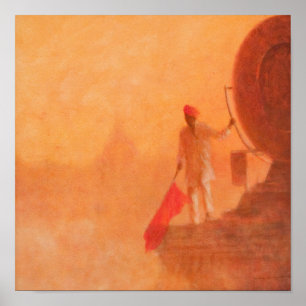 Poster Drapeau ferroviaire homme Agra 2010