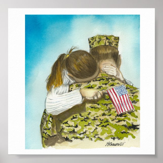 Poster Drapeau fille (Devant)