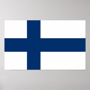 Poster Drapeau Finlande