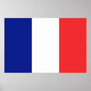 Poster Drapeau français Tricolore grand
