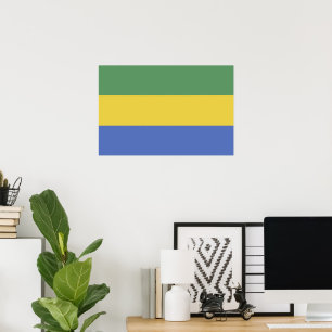 Poster Drapeau Gabon
