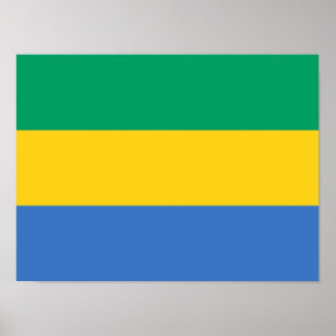 Poster Drapeau Gabon