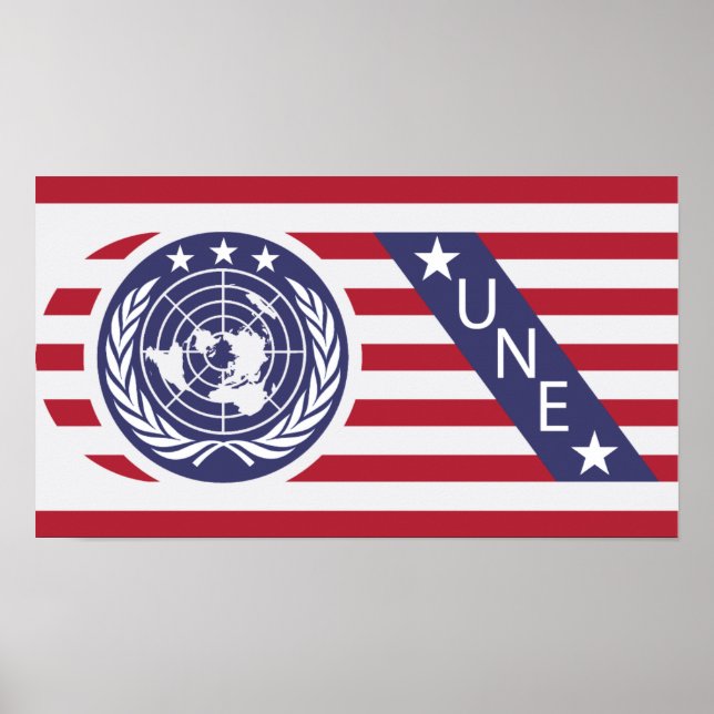 Poster Drapeau Galaxy U.N.E (Devant)