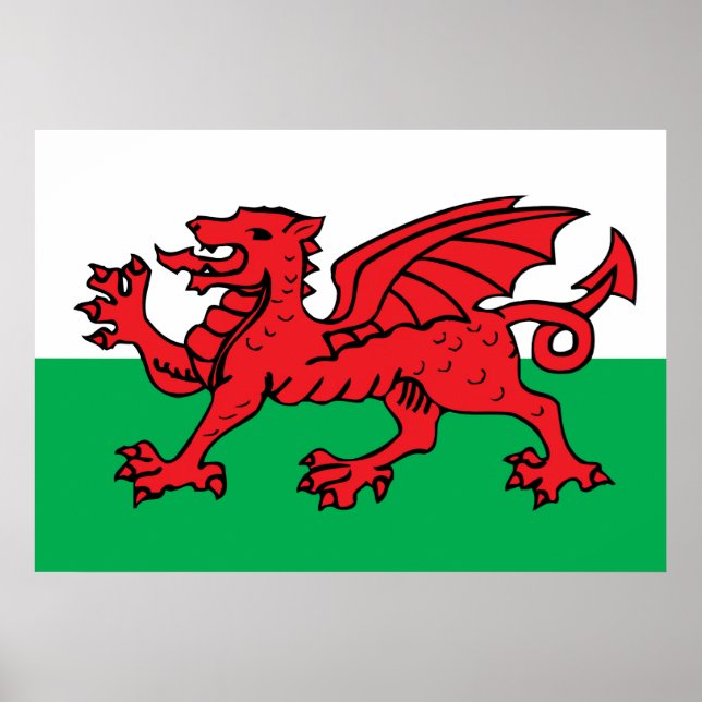Poster Drapeau gallois (Devant)