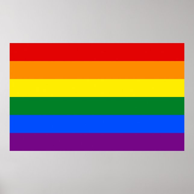 Poster Drapeau Gay pride arc-en-ciel LGBT (Devant)